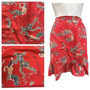 Rare Vintage Original 1950’s Davey Crocket Cowboy And Indians Half Apron